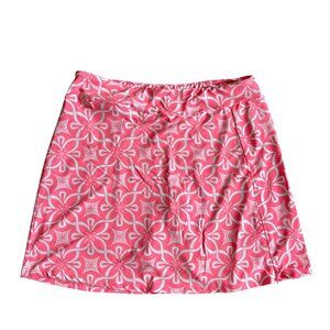 Lulu-B Womens Athletic Golf Skort Tennis Pickleball Pink Floral Size Medium